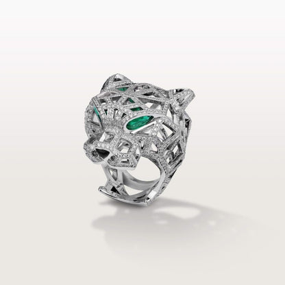 18K White Gold Diamonds Cartier Panthère De Cartier Ring
