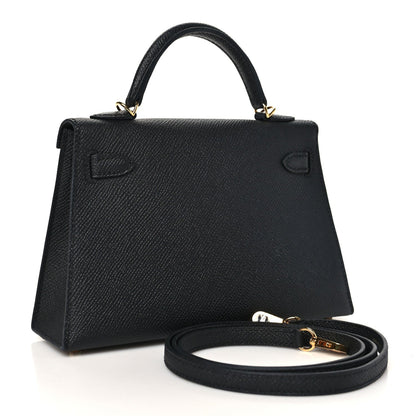 Hermes Epsom Mini Kelly Sellier 20 Black