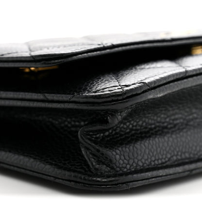 Chanel Caviar Quilted Wallet on Chain WOC Black