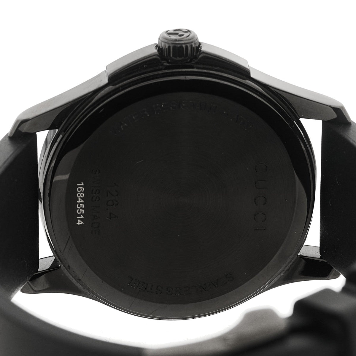 Gucci PVD Stainless Steel Rubber 38mm G-Timeless Watch Black