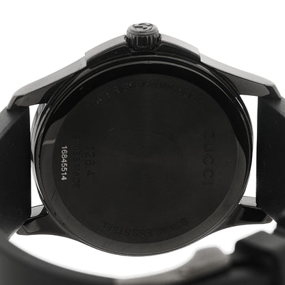 Gucci PVD Stainless Steel Rubber 38mm G-Timeless Watch Black