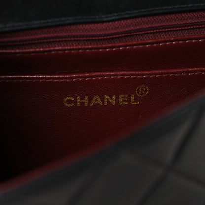 Chanel Lambskin Quilted Diana Small Single Flap Black