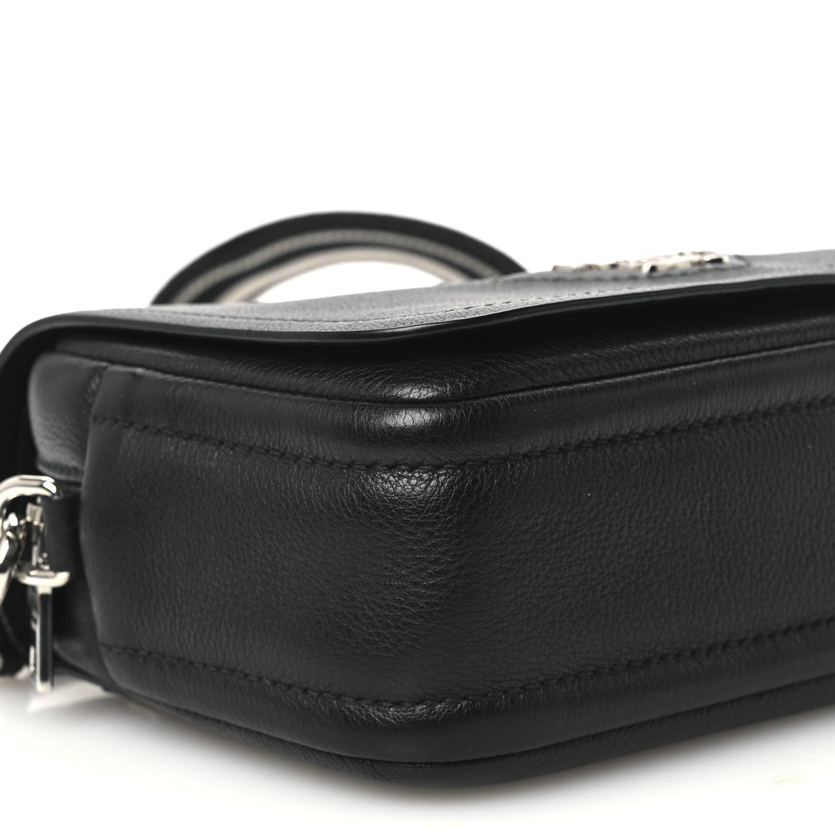 Prada Vitello Daino Soft Flap Crossbody Black