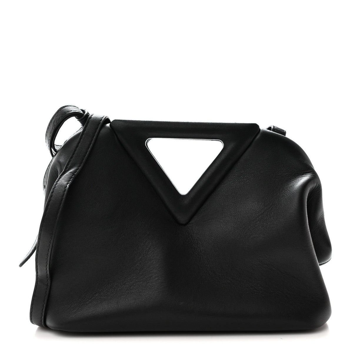 Bottega Veneta Calfskin Small The Point Triangle Bag Black