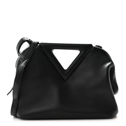 Bottega Veneta Calfskin Small The Point Triangle Bag Black