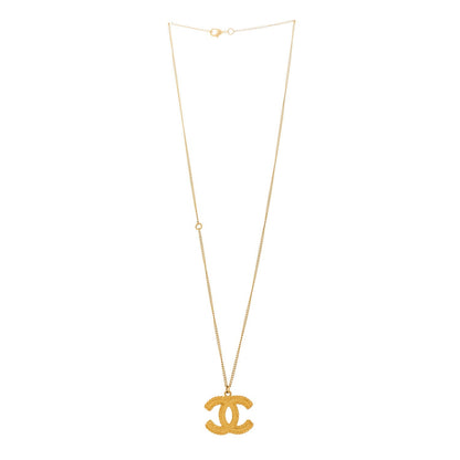 Chanel Metal CC Necklace Matte Gold