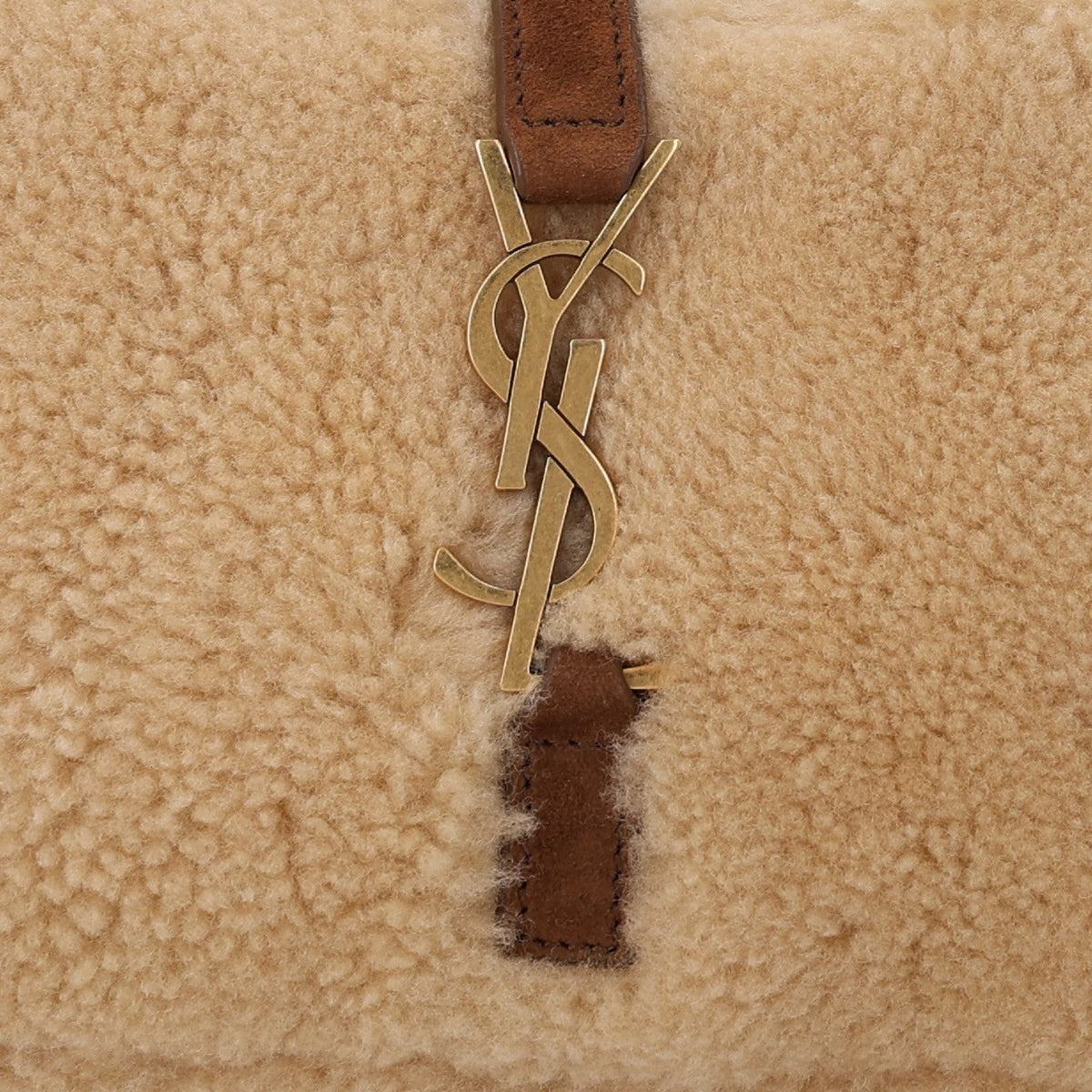 Saint Laurent Shearling Le 5 A 7 Mini Hobo Natural Beige 1988606
