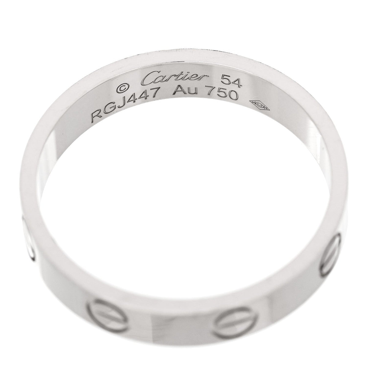 Cartier 18K White Gold 3.5mm LOVE Wedding Band Ring