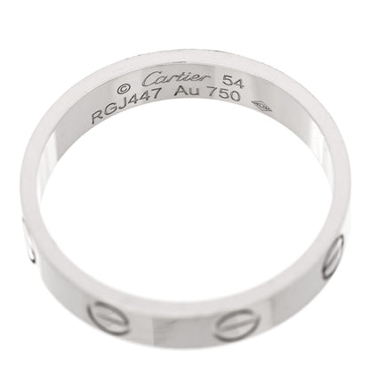 Cartier 18K White Gold 3.5mm LOVE Wedding Band Ring