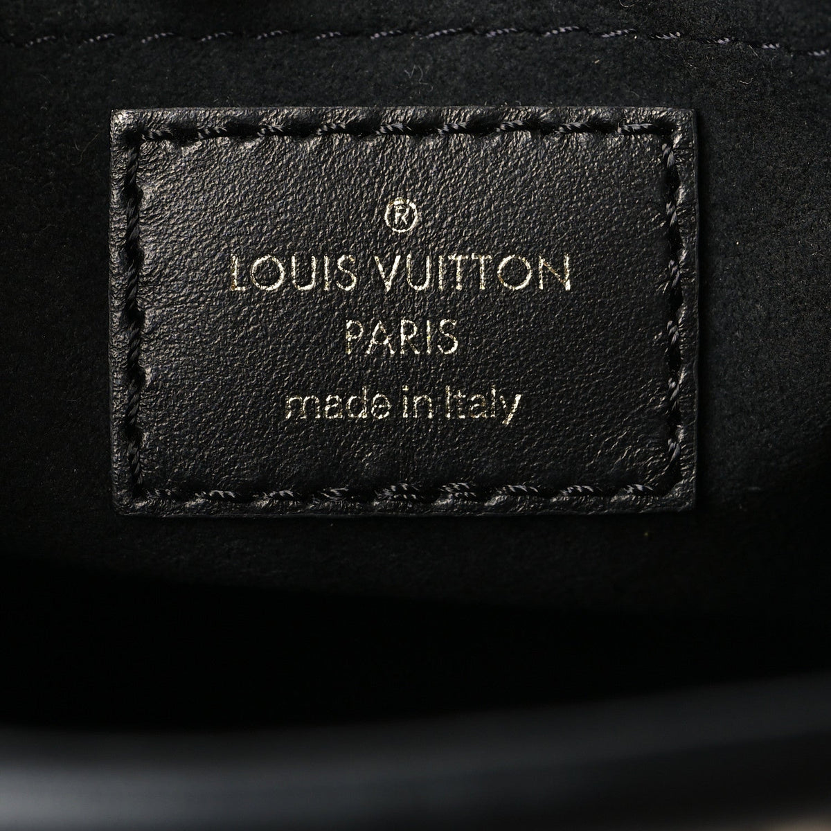 Louis Vuitton Raffia Leather Petit Bucket Black