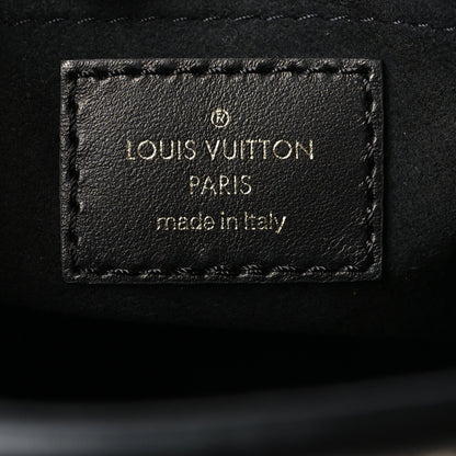 Louis Vuitton Raffia Leather Petit Bucket Black