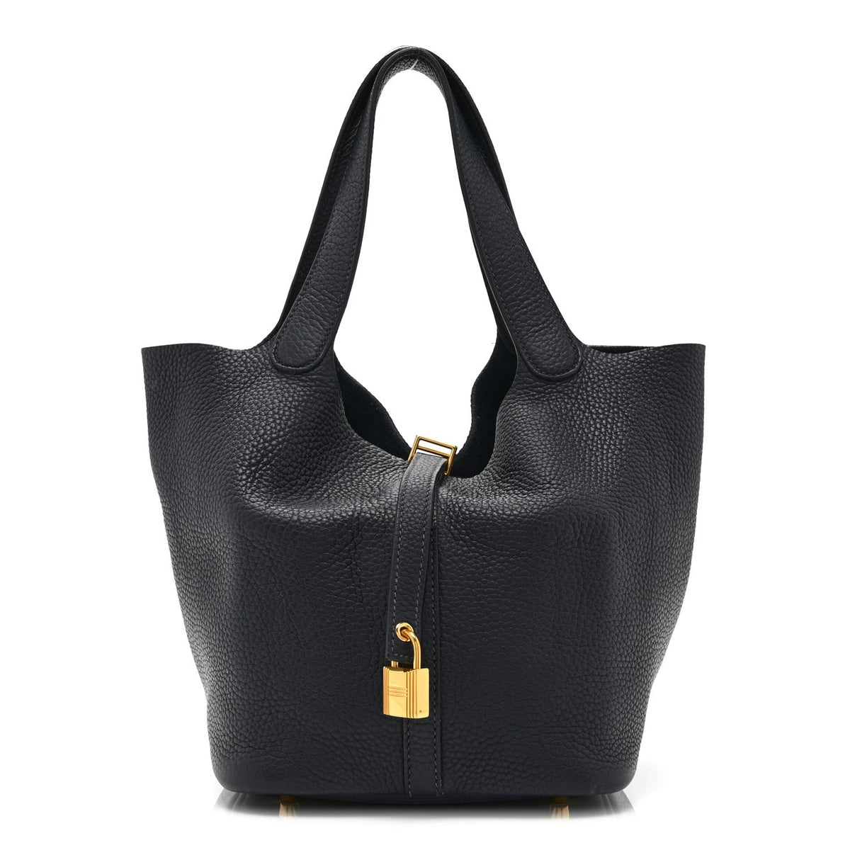 Hermes Taurillon Clemence Picotin Lock 22 MM Bleu Nuit