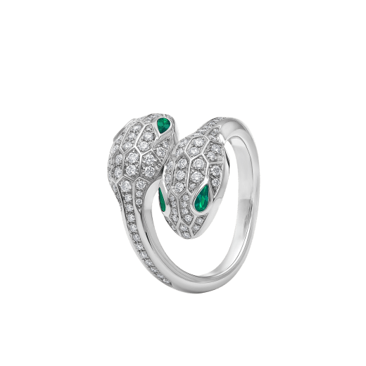 18K White Gold Diamonds BVLGARI Serpenti Seduttori Ring