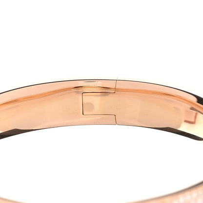 Tiffany 18K Rose Gold Diamond Atlas Closed Wide Hinged Bangle Bracelet