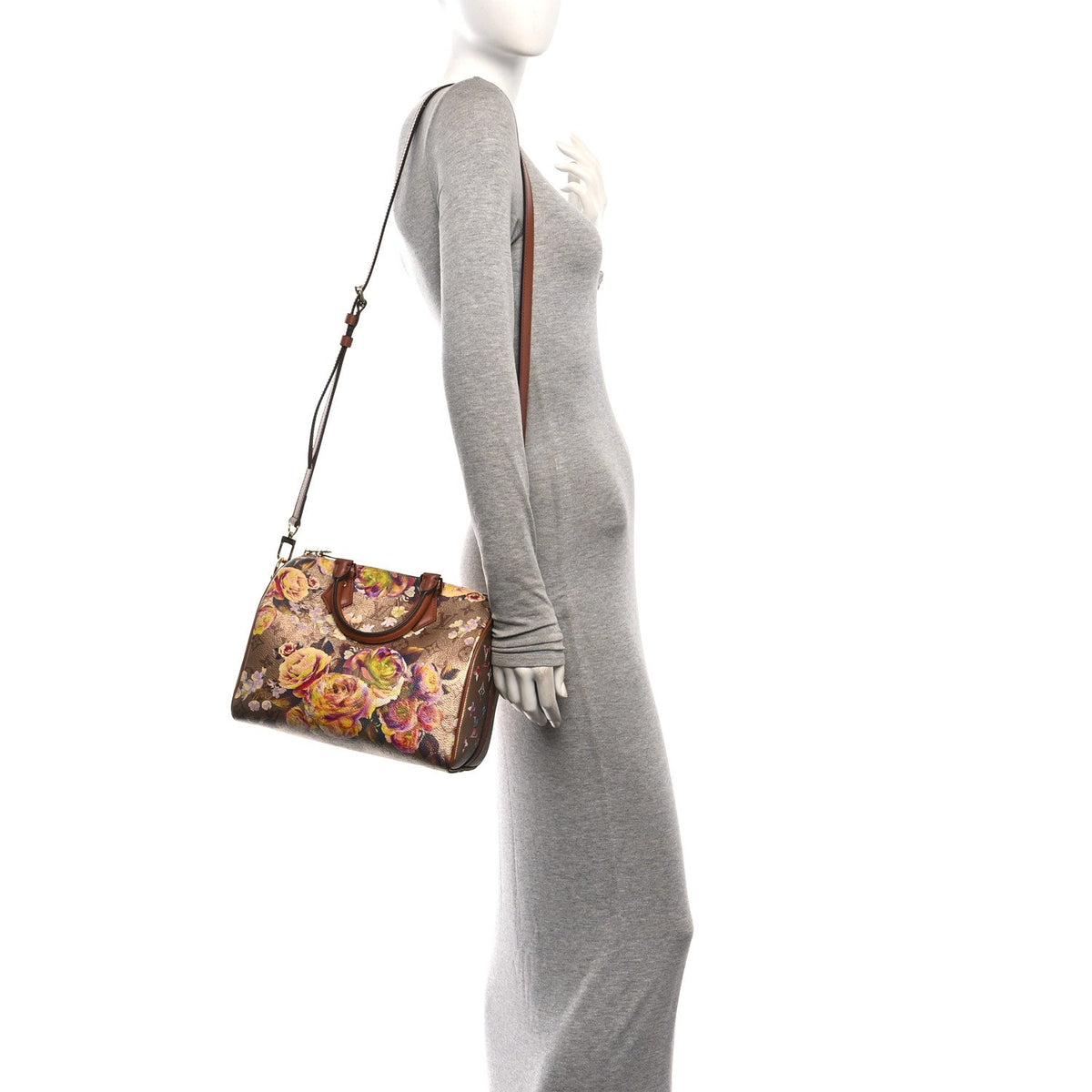 Louis Vuitton Canvas Monogram LV Garden Speedy Bandouliere 25 Gold