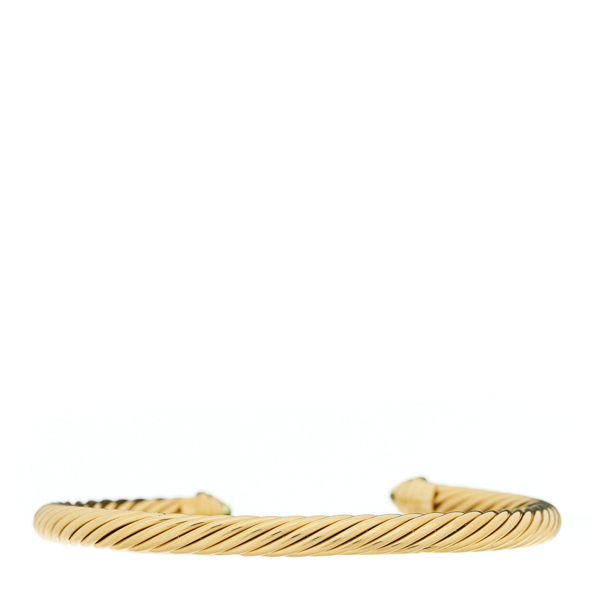 David Yurman 18K Yellow Gold Peridot 5mm Cable Bracelet