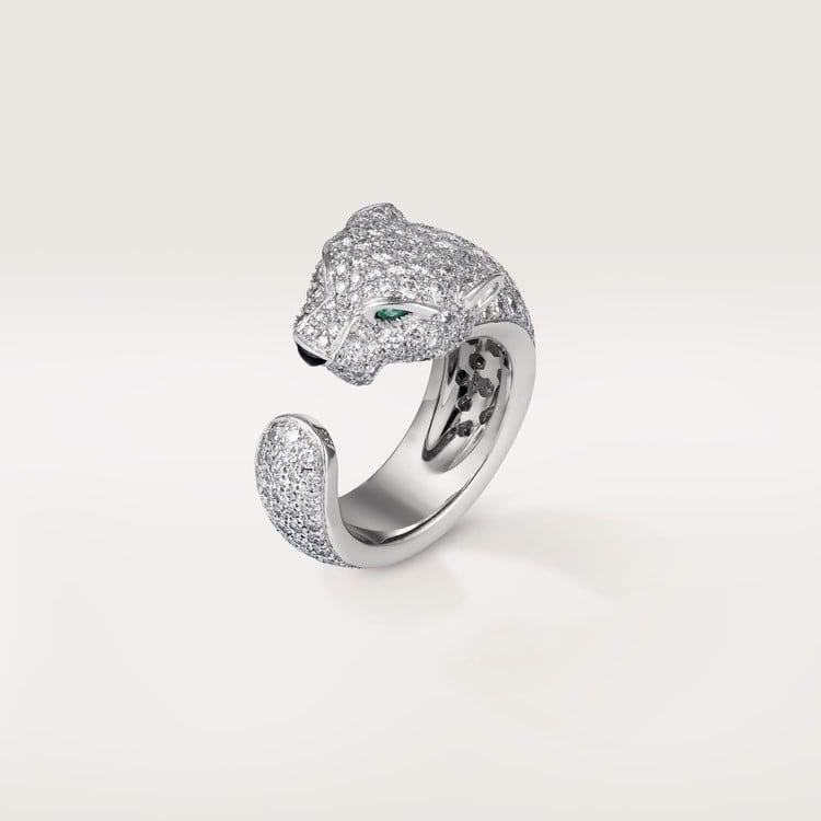 18K White Gold Diamonds Cartier Panthère De Cartier Ring