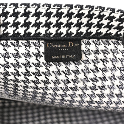 Christian Dior Canvas Houndstooth Large Book Tote Black White 1985403