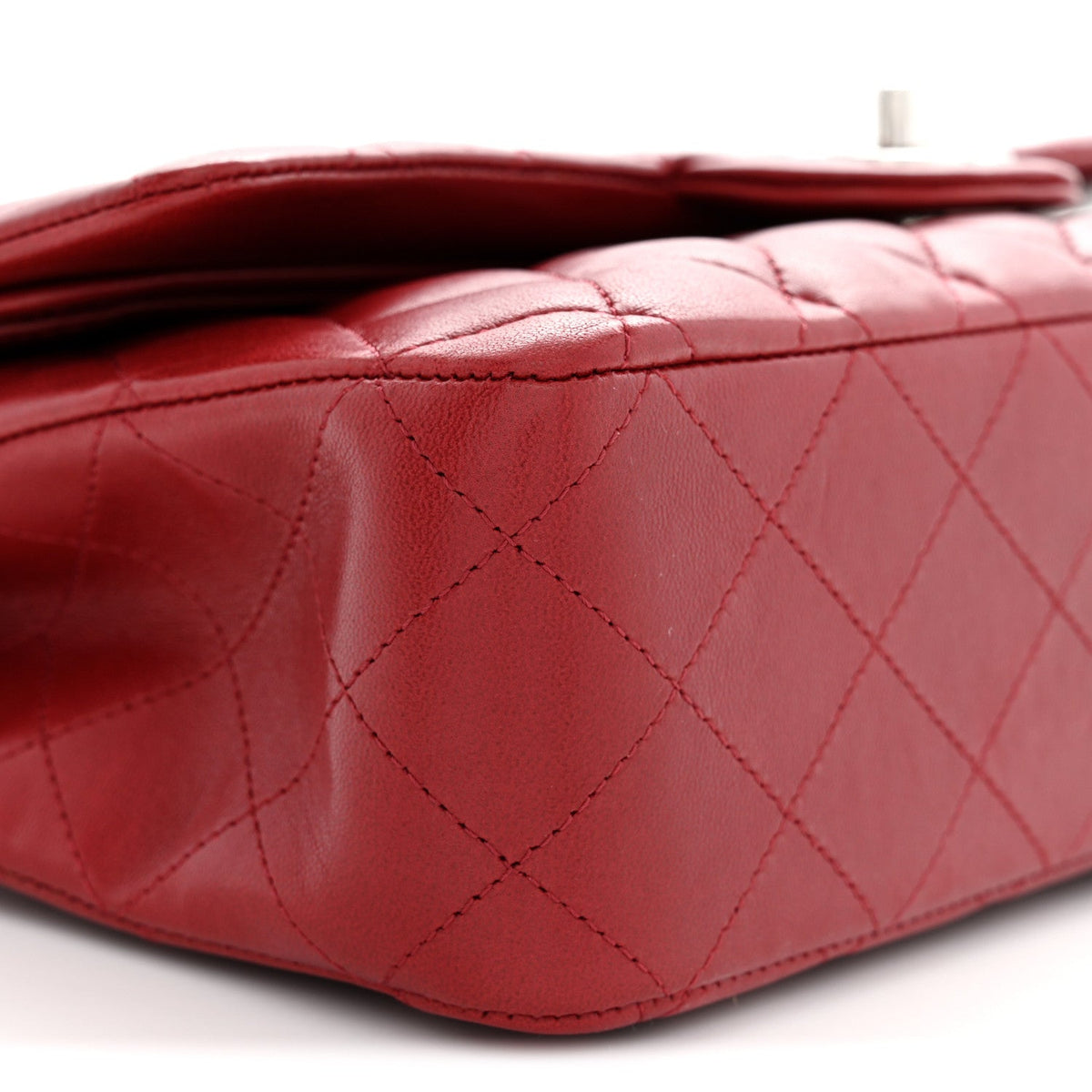 Chanel Lambskin Quilted Medium Double Flap Red 1982443