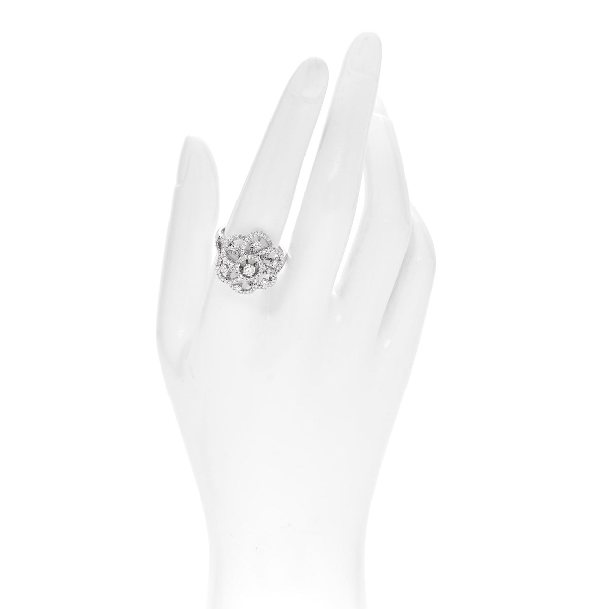 Parker & West by FASHIONPHILE18K White Gold Diamond 1.24ctw Flower Ring 59 8.75