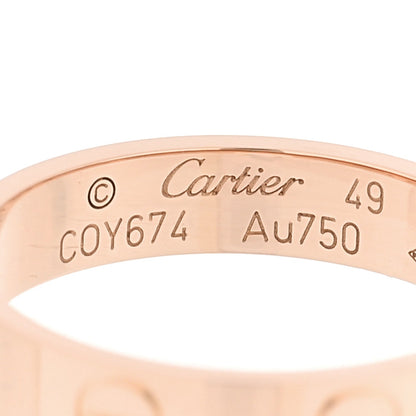Cartier 18K Pink Gold 3.5mm LOVE Wedding Band Ring 49 5