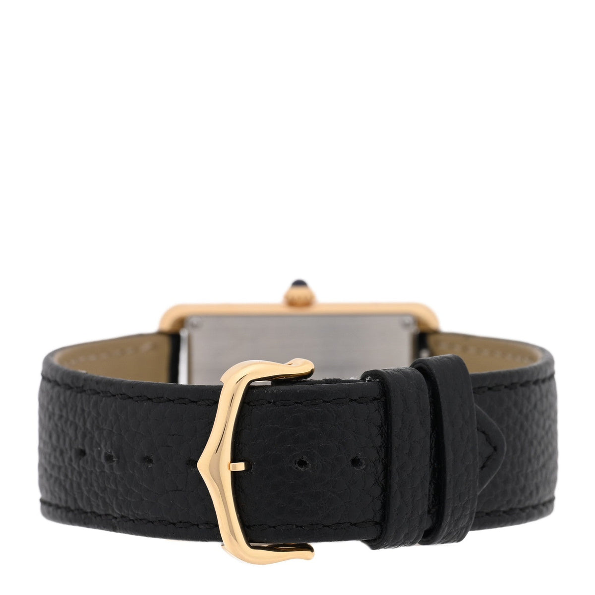 Cartier Stainless Steel 18K Yellow Gold Calfskin 27mm Tank Solo Quartz Watch