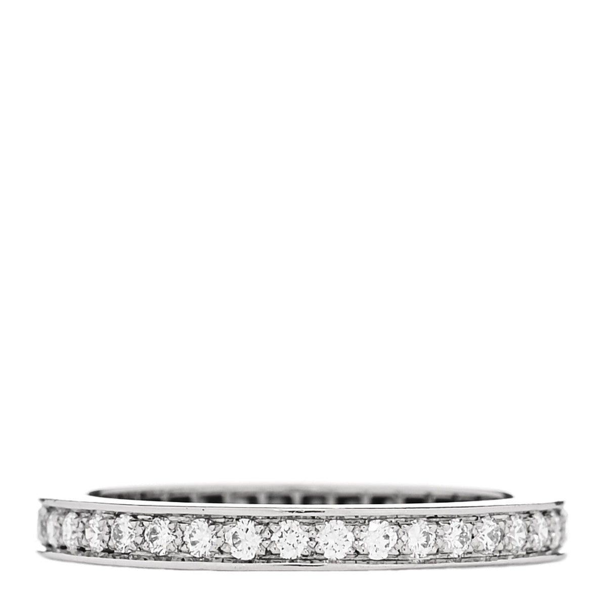 Van Cleef & Arpels Platinum Diamond 2.1mm Romance Wedding Band Ring 47