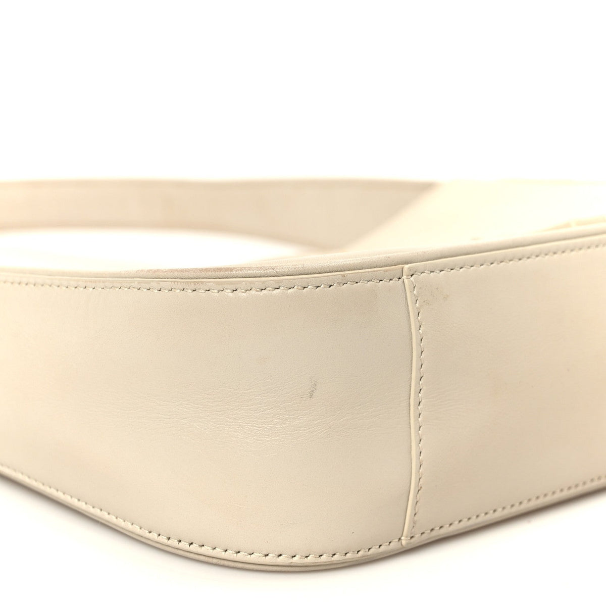 Saint Laurent Smooth Calfskin Le 5 A 7 Hobo Blanc Vintage