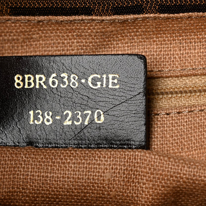 Fendi Zucca Canvas Big Forever Mama Baguette Tobacco