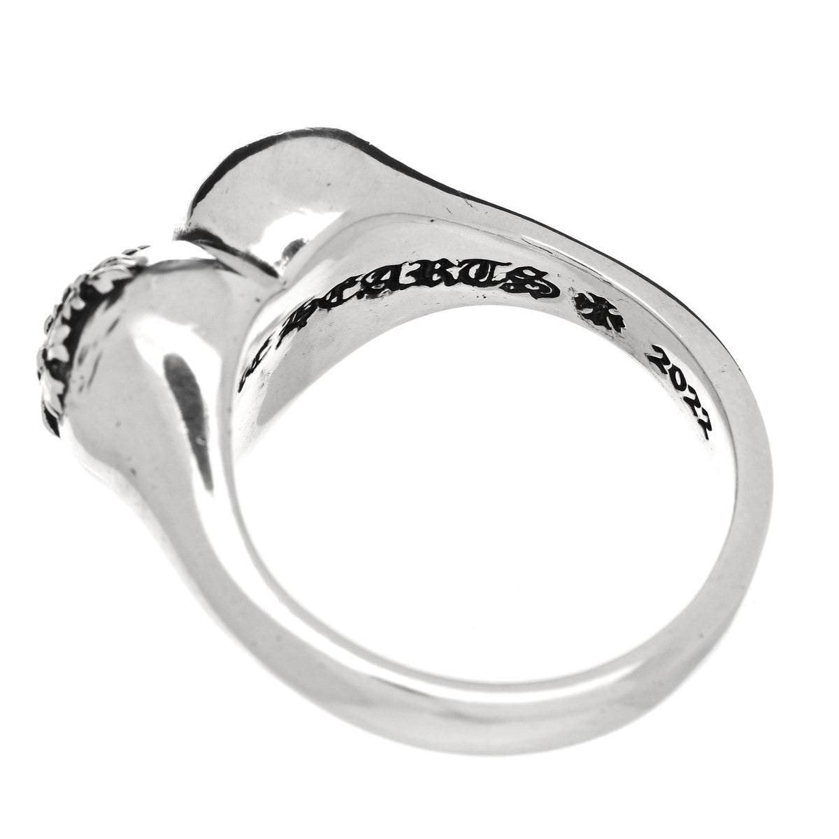 Chrome Hearts Sterling Silver RIP Heart Cemetery Ring 54 7