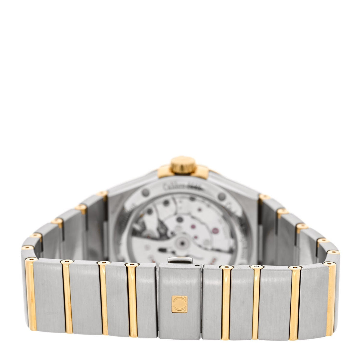 Omega Stainless Steel 18K Yellow Gold Diamond 38mm Constellation Co-Axial Watch Champagne 123.20.38.21.58.001