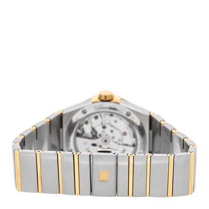 Omega Stainless Steel 18K Yellow Gold Diamond 38mm Constellation Co-Axial Watch Champagne 123.20.38.21.58.001