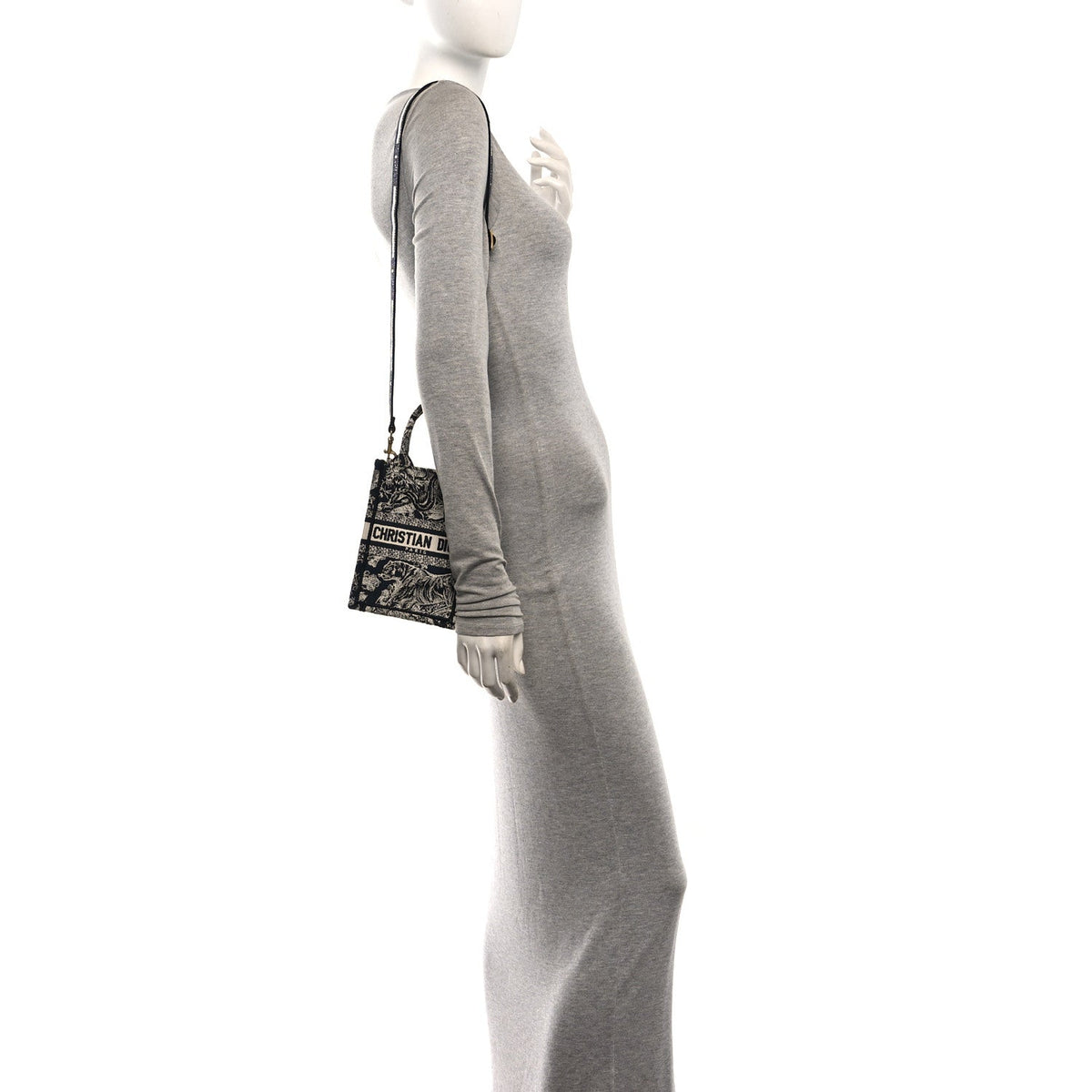 Christian Dior Canvas Mini Book Tote Phone Bag Blue