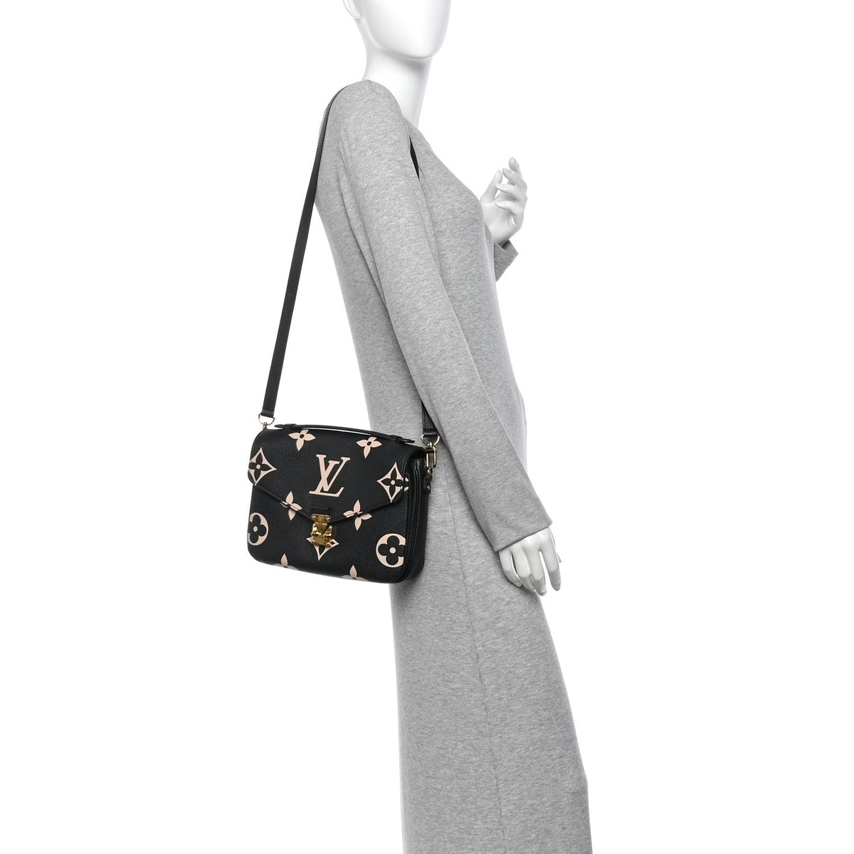 Louis Vuitton Empreinte Monogram Giant Pochette Metis Black Beige 1981581