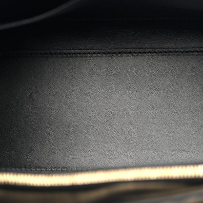 Versace Grained Calfskin Fendace Medium La Medusa Bag Black Brown