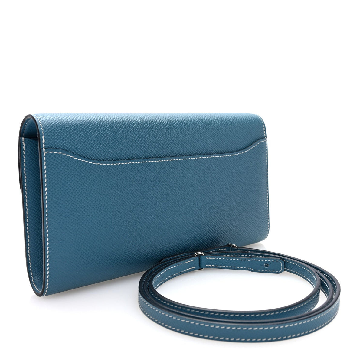 Hermes Epsom Constance Wallet To Go New Blue Jean