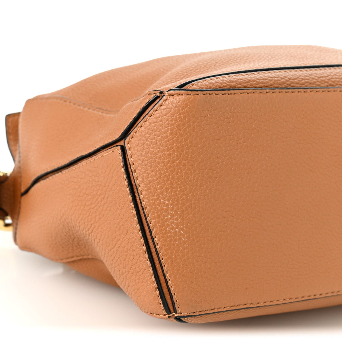 Loewe Grained Calfskin Small Puzzle Bag Tan