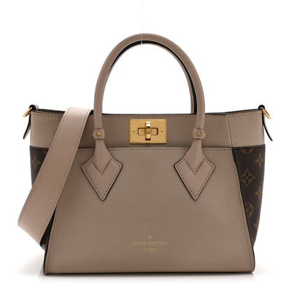 Louis Vuitton Calfskin Monogram On My Side PM Tote Bag Greige 1976660