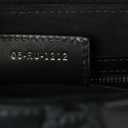 Christian Dior Calfskin Pom Pom Saddle Bag Black