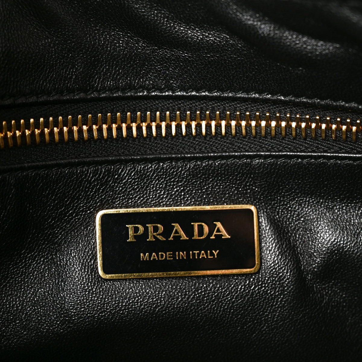 Prada Soft Calfskin Large Aimée Shoulder Bag Black