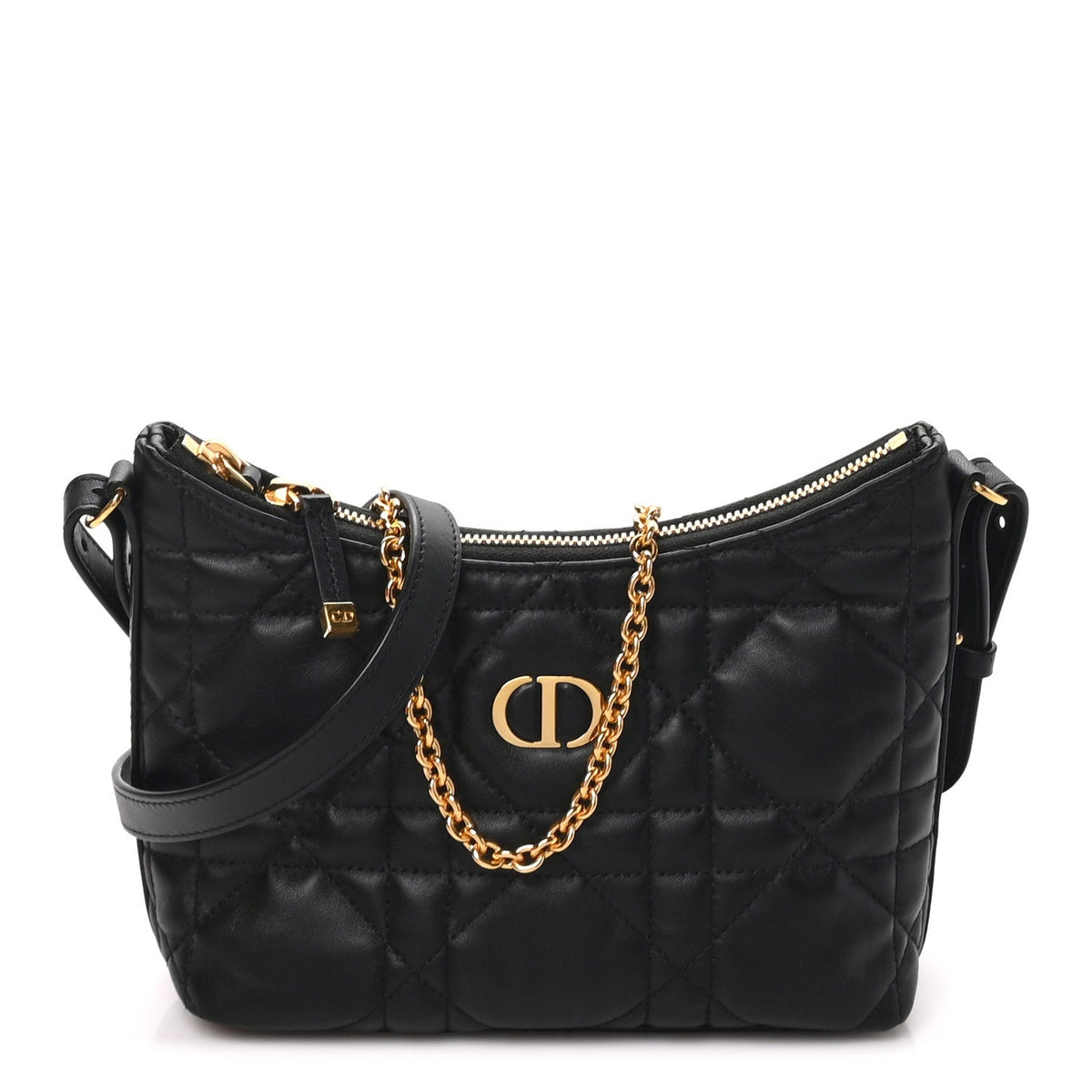 Christian Dior Calfskin Macrocannage Miss Caro Diorling Mini Bag Black