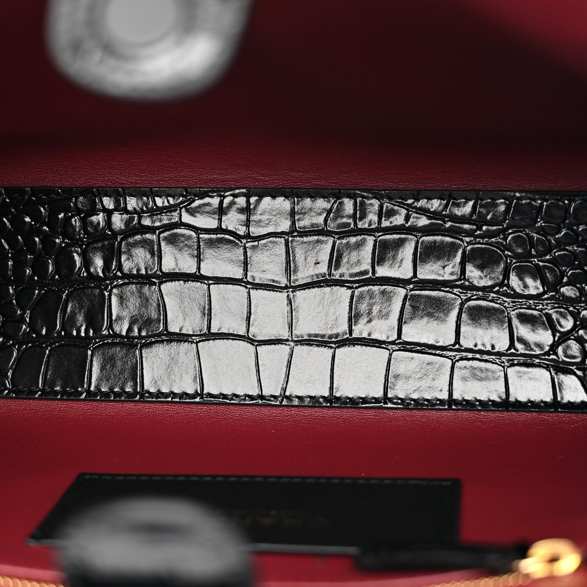 Chanel Calfskin Crocodile Embossed Small Archetype Tote Black