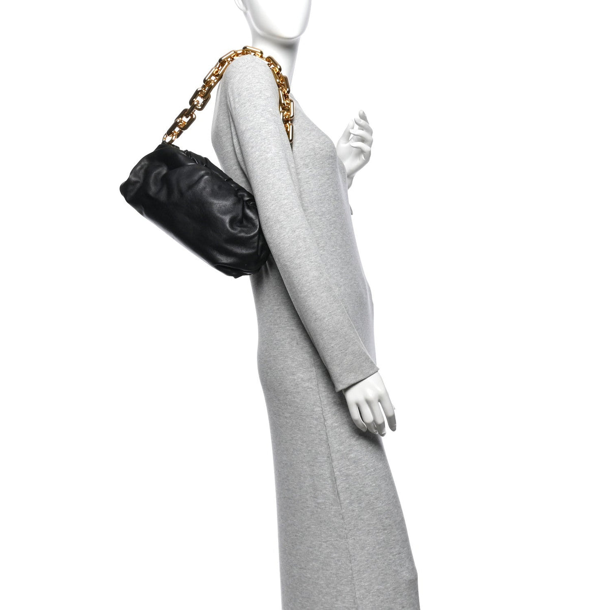 Bottega Veneta Calfskin The Chain Pouch Black