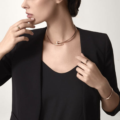 18K Rose Gold Diamonds Cartier Juste un Clou Necklace