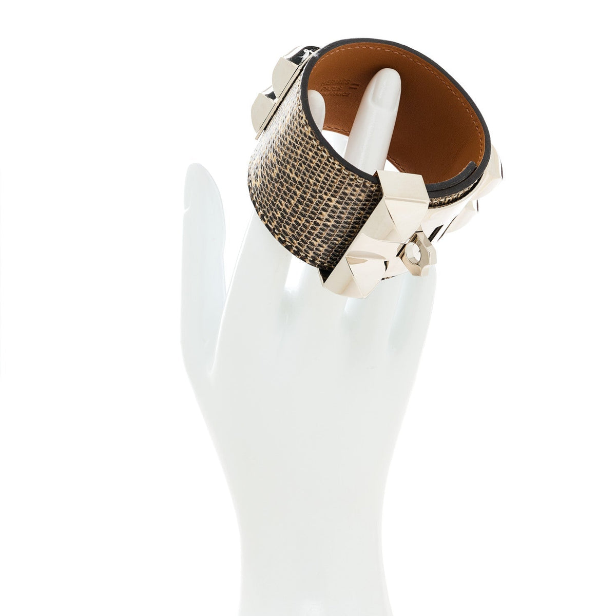 Hermes Lizard Collier de Chien CDC Bracelet S Ombre