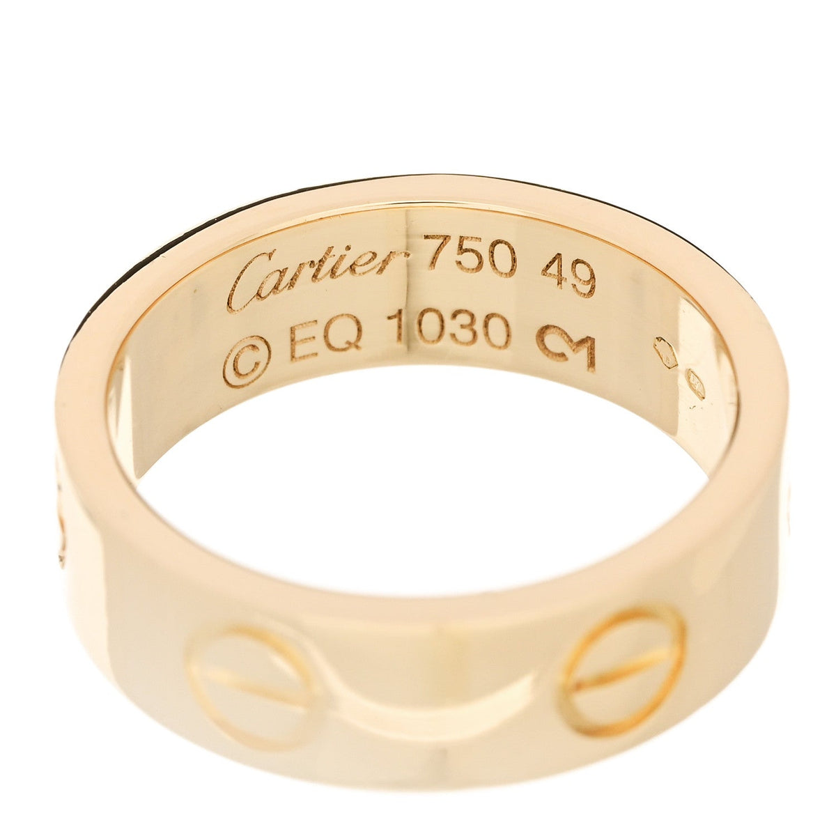 Cartier 18K Yellow Gold 5.5mm LOVE Ring 49 5