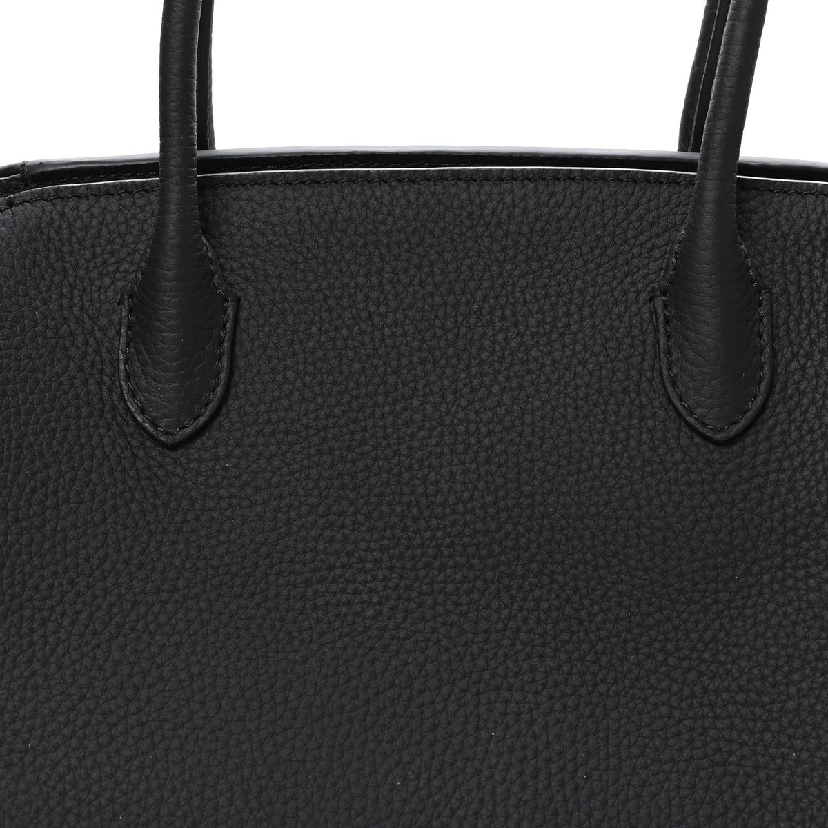 The Row Grained Calfskin Marlo 12 Tote Bag Black