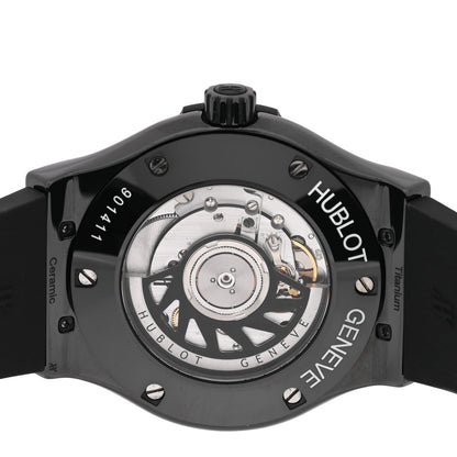 Hublot Ceramic Rubber 42mm Classic Fusion Black Magic Automatic Watch Black 542.CM.1770.RX