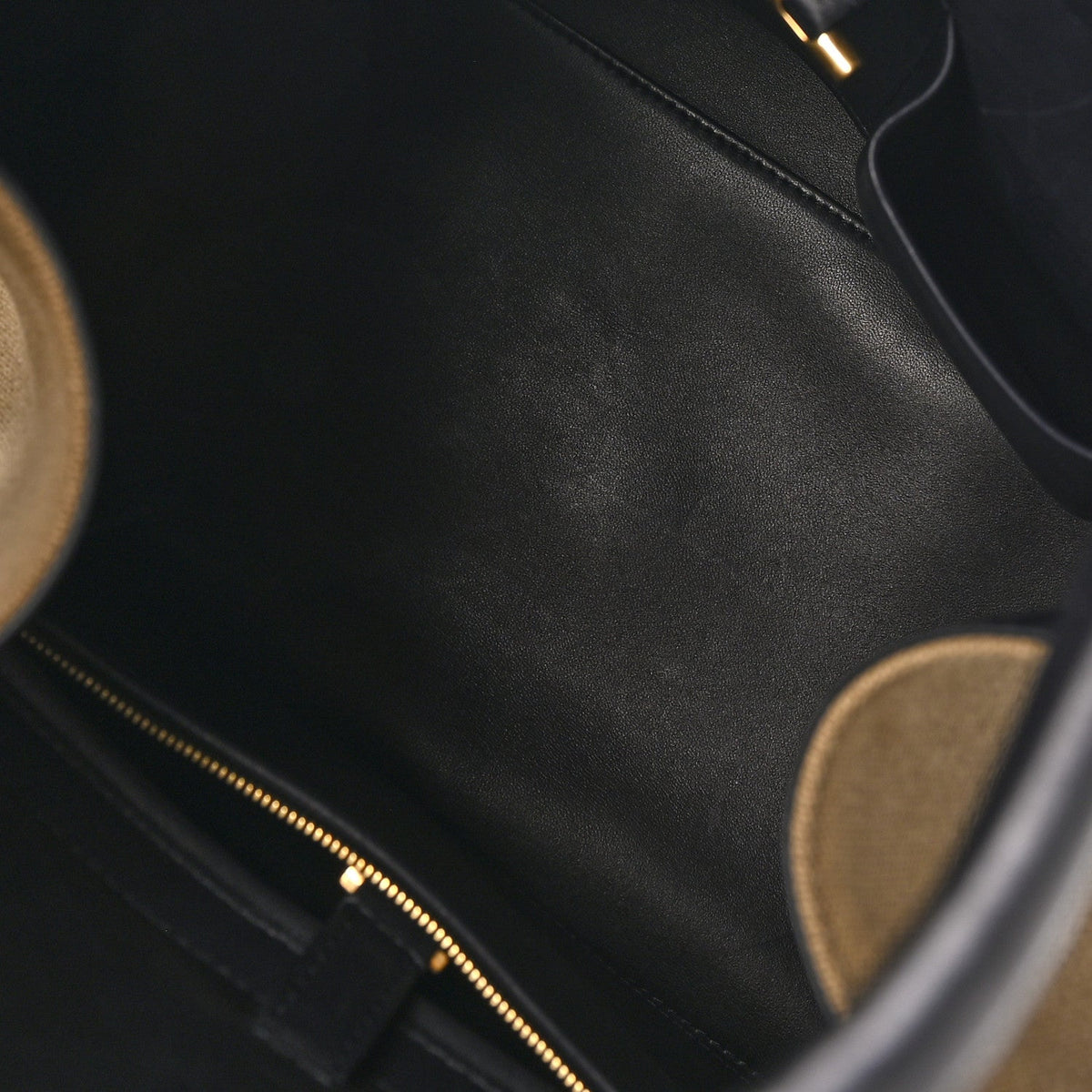 The Row Canvas Calfskin Margaux Belt 15 Fango Black
