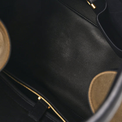 The Row Canvas Calfskin Margaux Belt 15 Fango Black